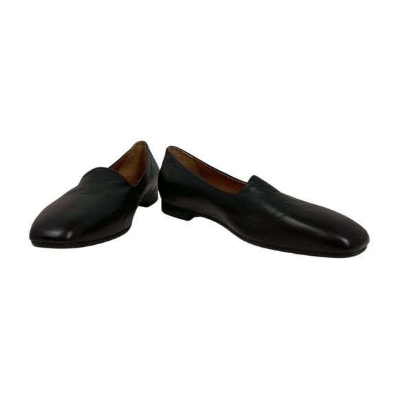 Aquatalia Black Leather Reanna Flat Ballet Loafer Classic Water Resistant 7.5 - Picture 2 of 10